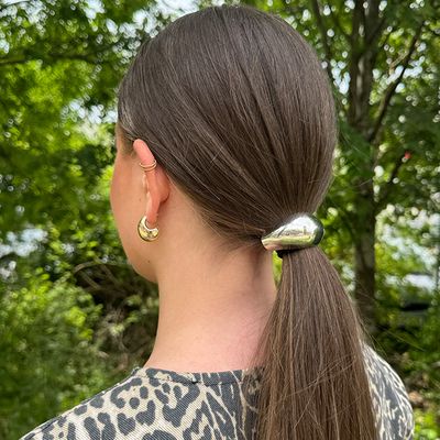 Metal Hair Tie Large  Silver